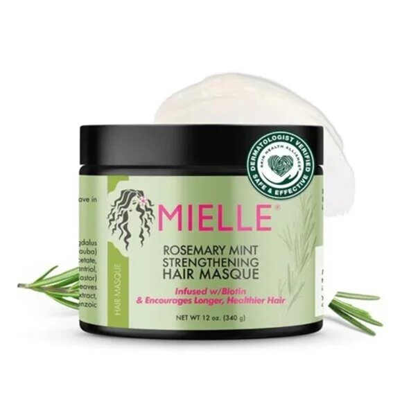 Mielle Organics Rosemary Mint Strengthening Hair Mask Deep Conditioning 12 oz - Picture 1 of 1